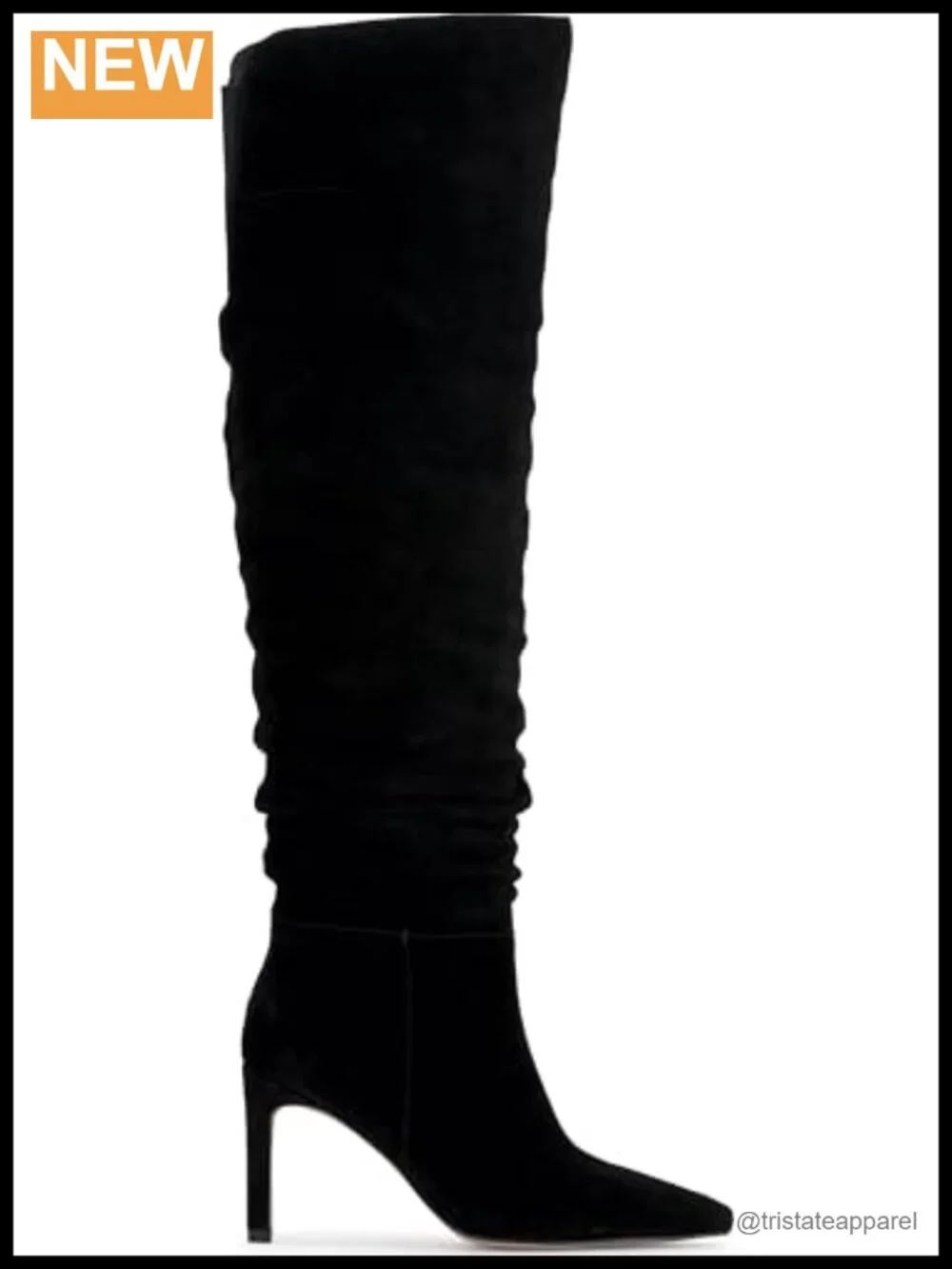 Over-the-Knee Suede Boots Stiletto Heel Pull-On Fall